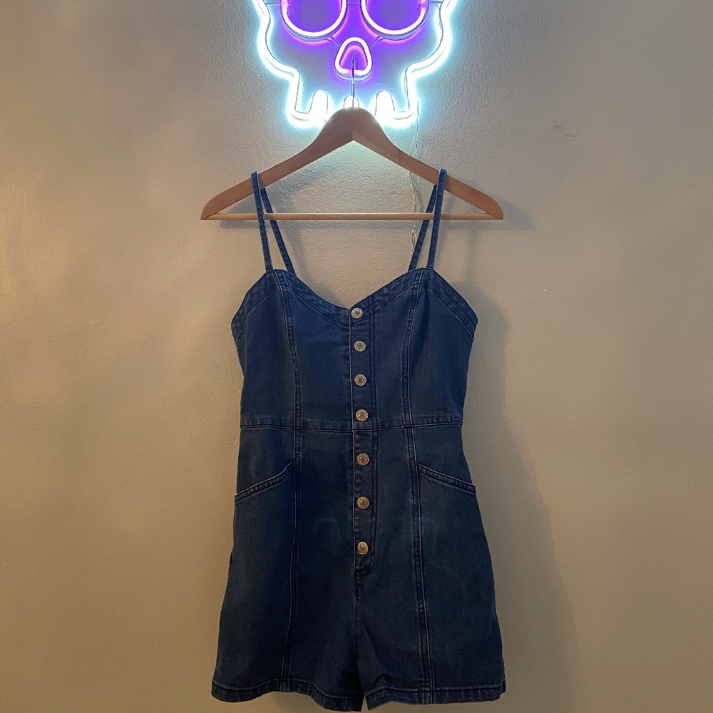 Denim Romper